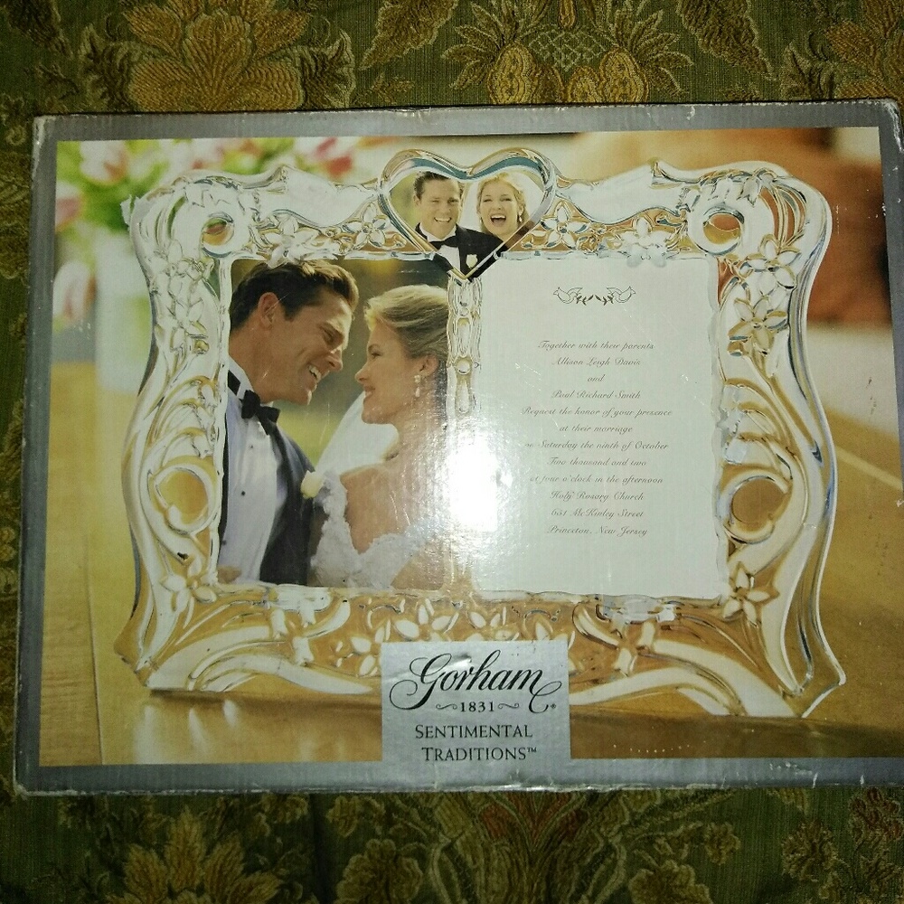 Gorham sentimental tradition Crystalwedding frame