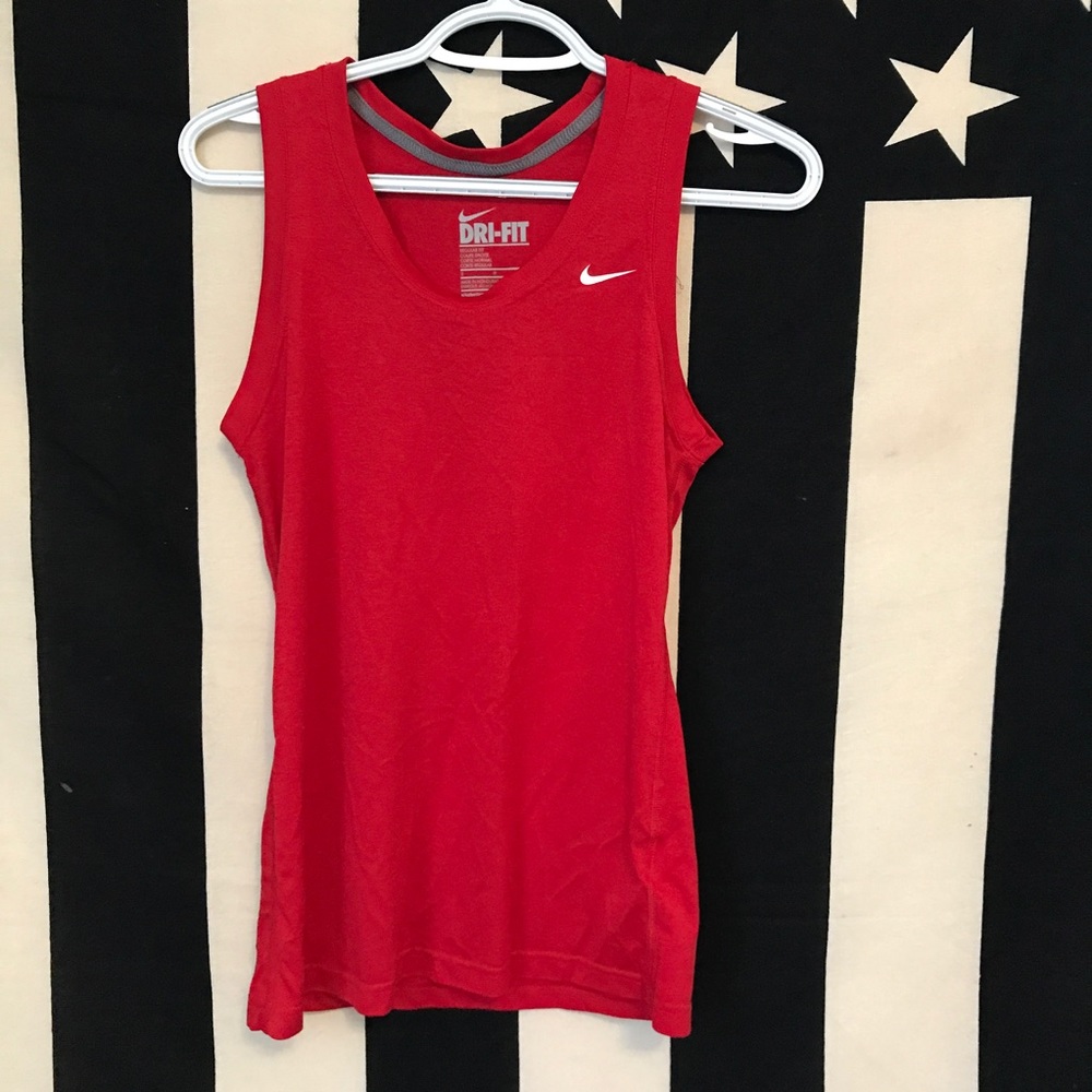 Red Nike tank