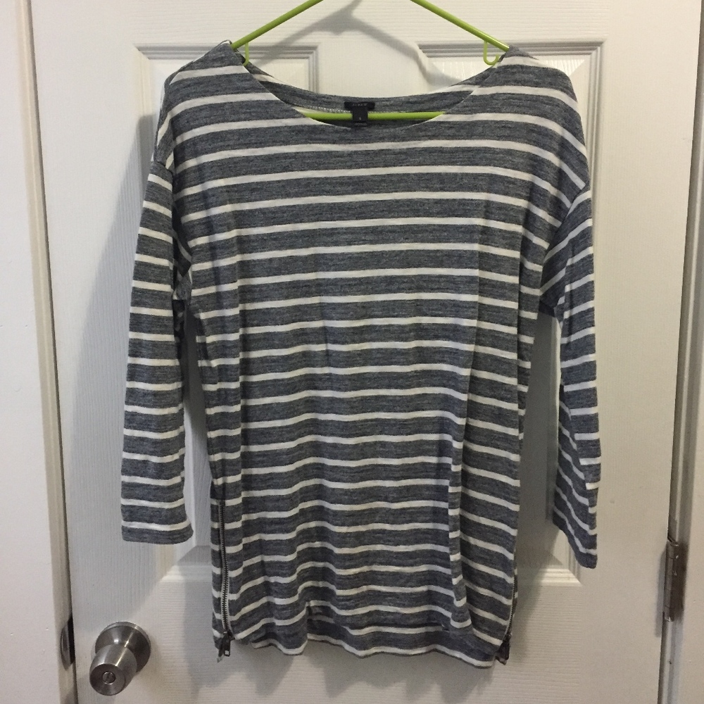 J.Crew Grey Stripe Shirt