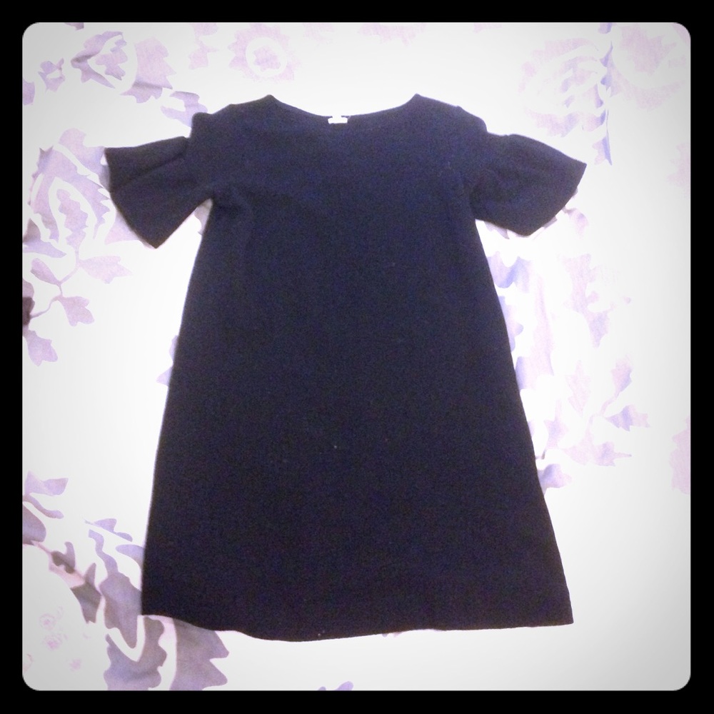 J. Crew black wool dress