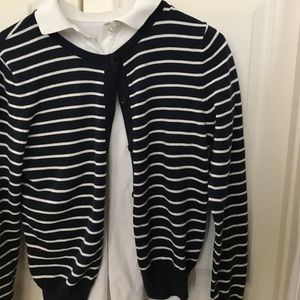 NWOT Kate Spade Girls Striped Cardigan