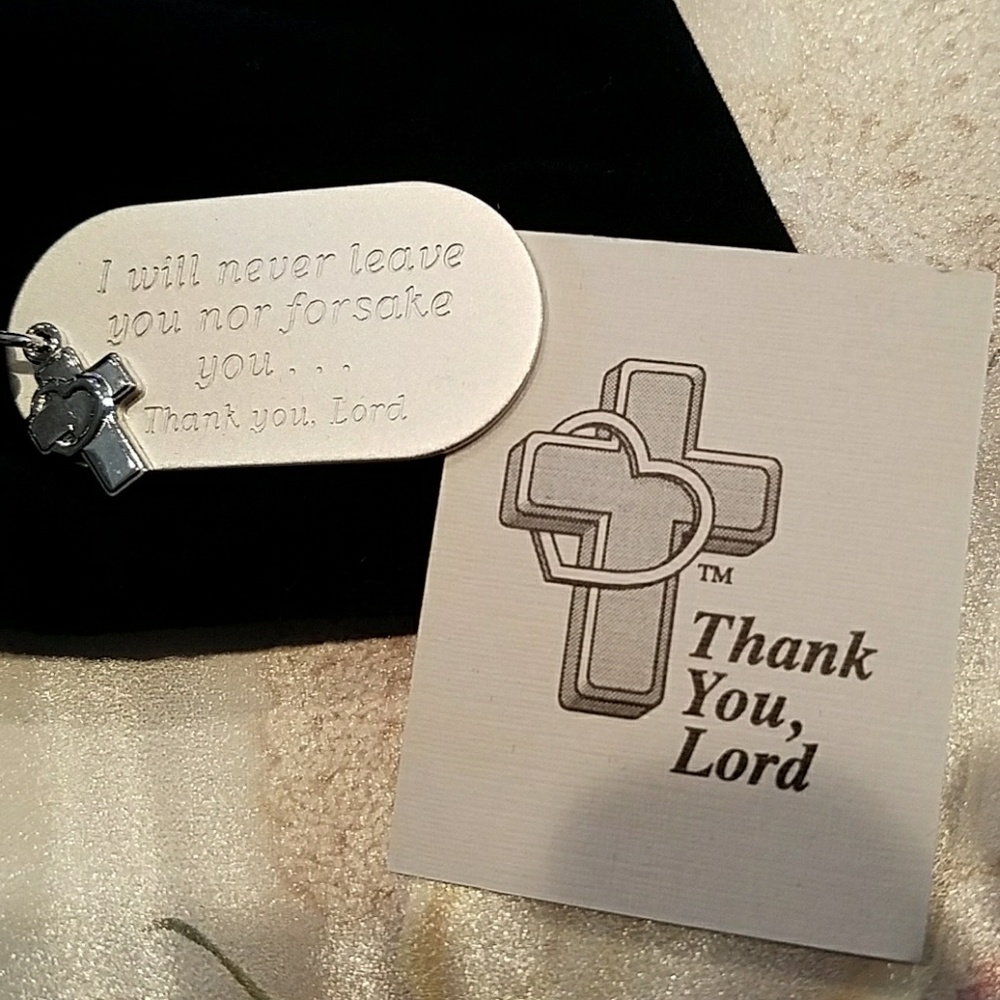 New "Thank you Lord" Dogtag style Necklace - Picture 2 of 3