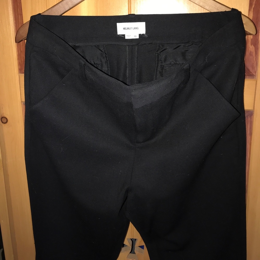 Helmet Lang flat front wool pants