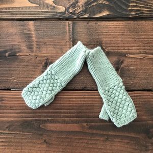 Urban Outfitters Blue Fingerless Gloves