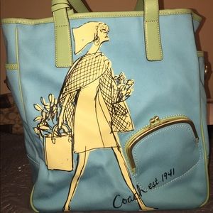 Coach teal purse