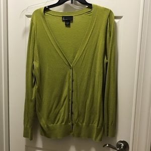 ➕Chartreuse V-Neck Cardigan