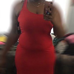 Red maxi dress