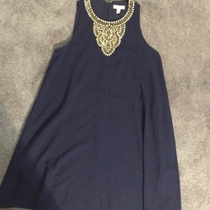 Lilly Pulitzer navy blue dress with gold detailing