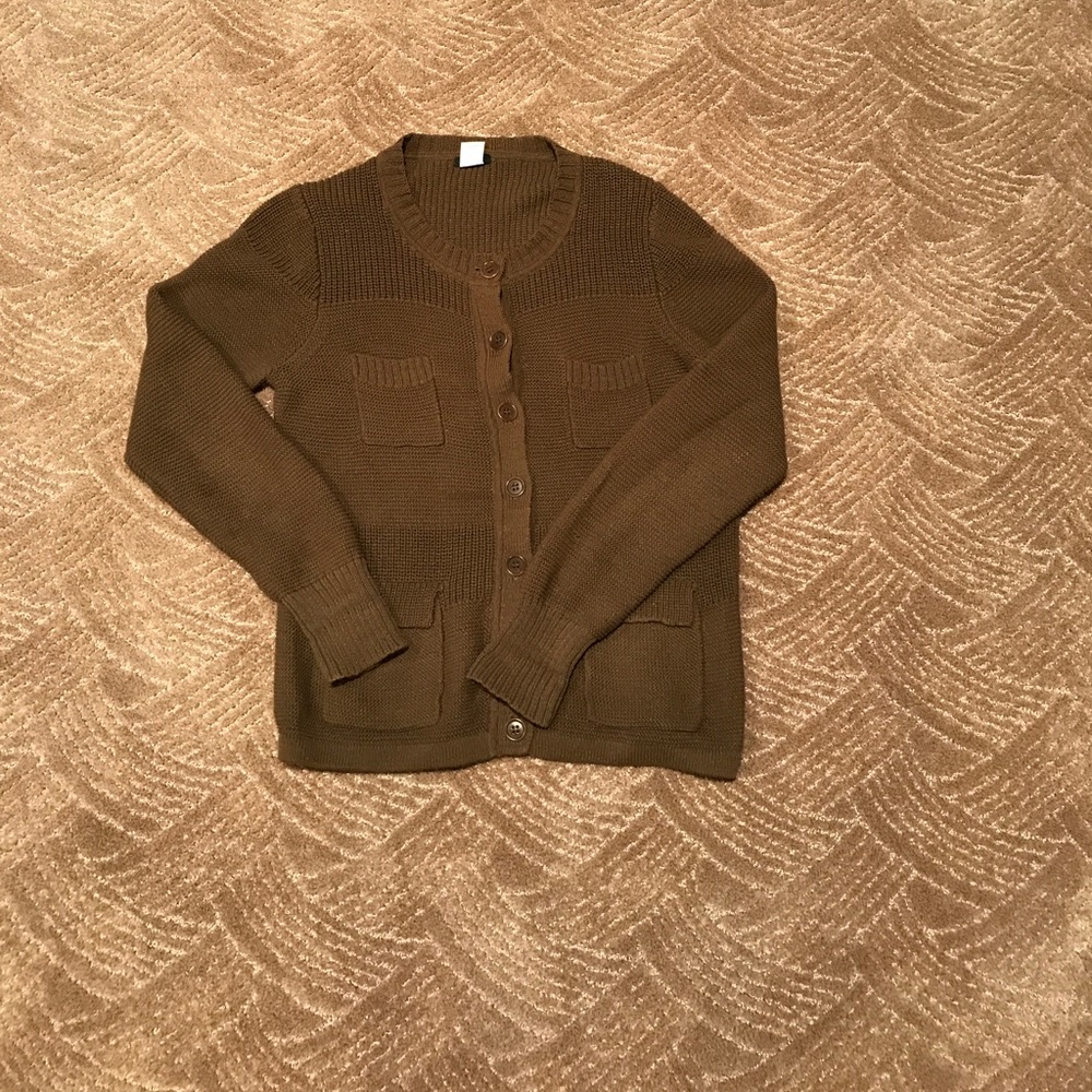 Olive green cardigan