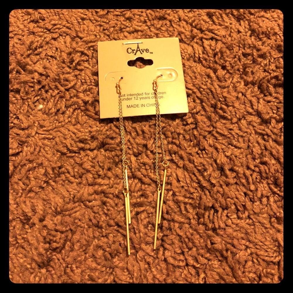 Gold Bar Earrings