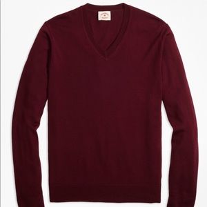 Merino Wool V- Neck sweater by Brooks Brothers