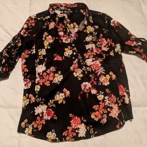 Black floral top