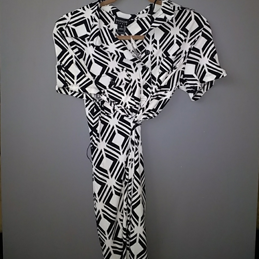 Geometric print dress
