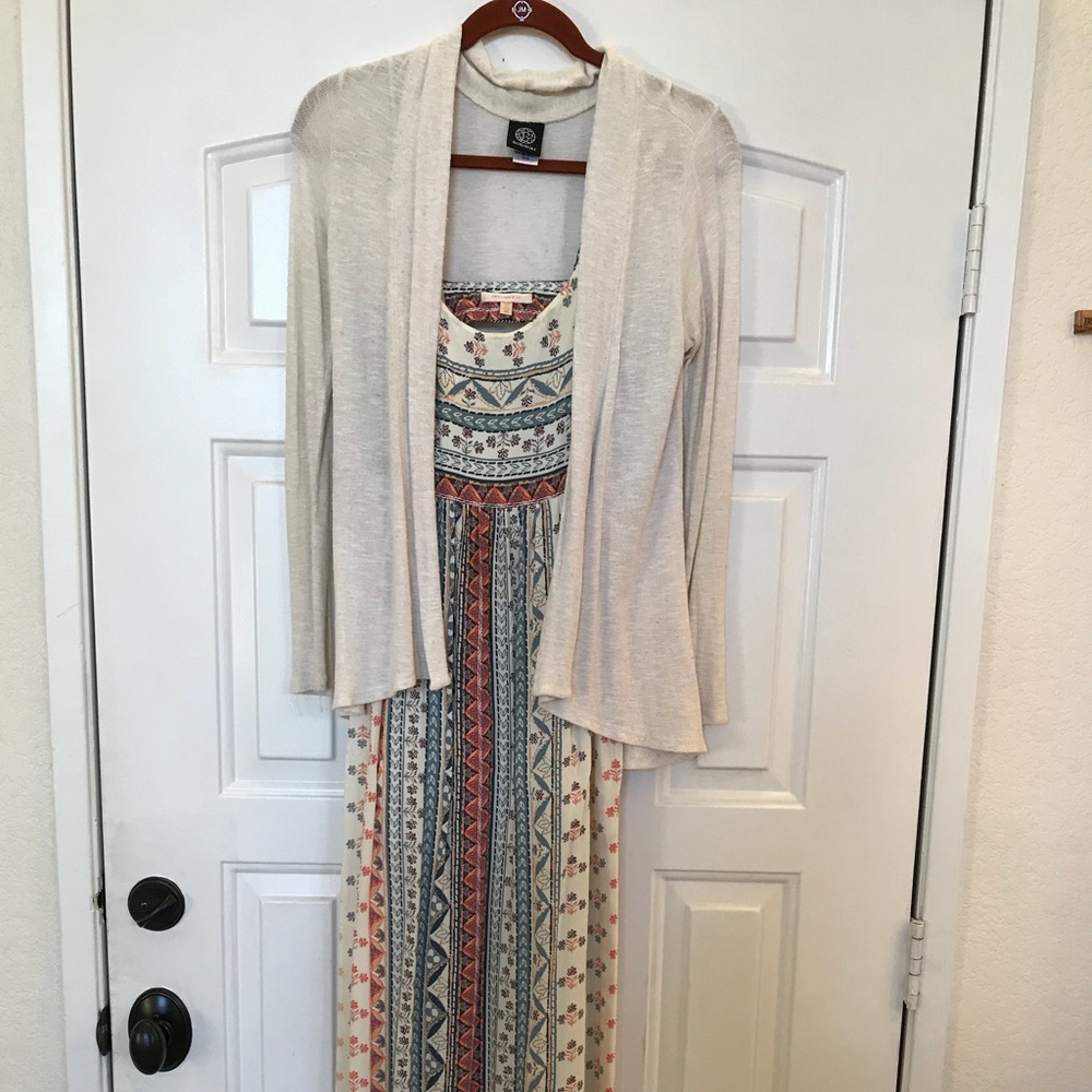 Skies are Blue Maxi Dress & Cardigan