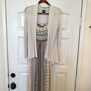 Skies are Blue Maxi Dress & Cardigan