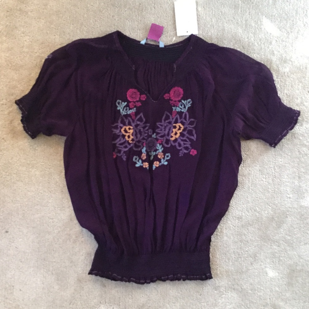 Guess sheer chiffon blouse top.