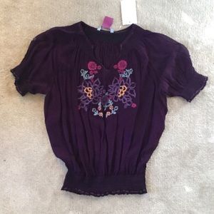 Guess sheer chiffon blouse top.