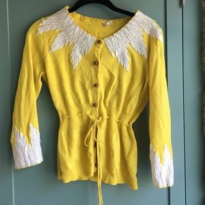 Anthropologie vintage sunny MOTH cardigan. Sz XS