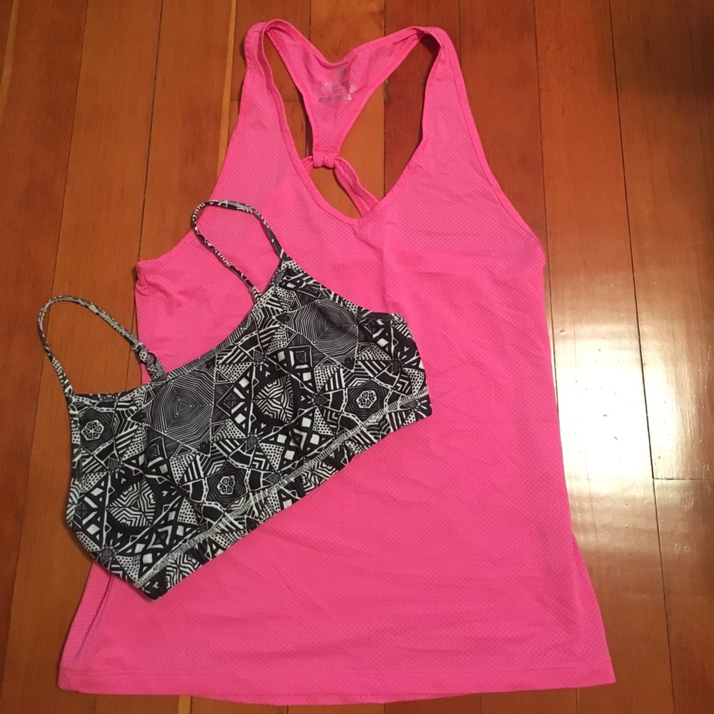 MPG workout tank with sports bra