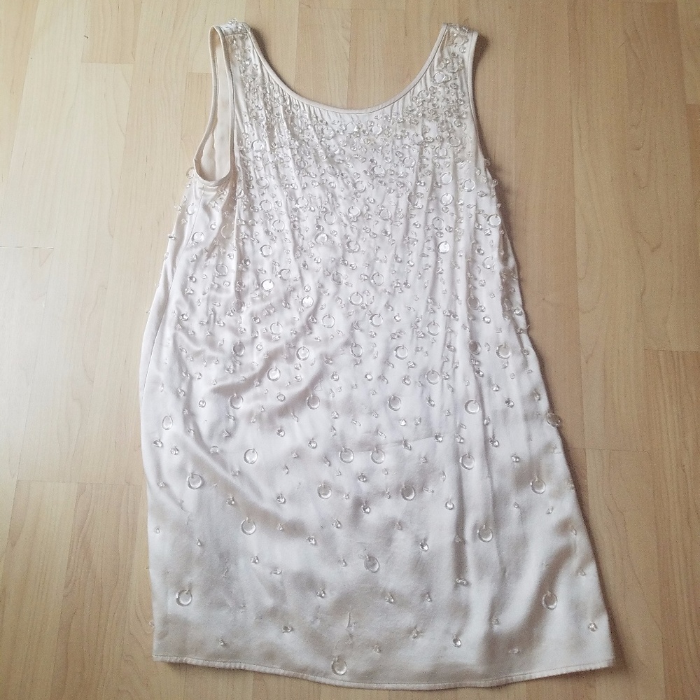 White beaded Laundry Dress - Brides MOVING SALE, MAKE OFFERS, MAKE BUNDLES!