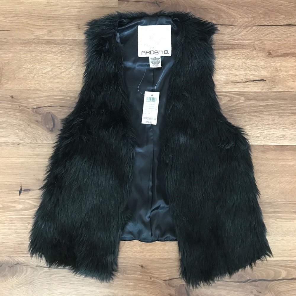 Black Fur Vest