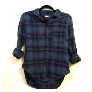 Green and blue flannel