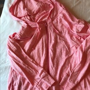 Soft hooded jacket pink