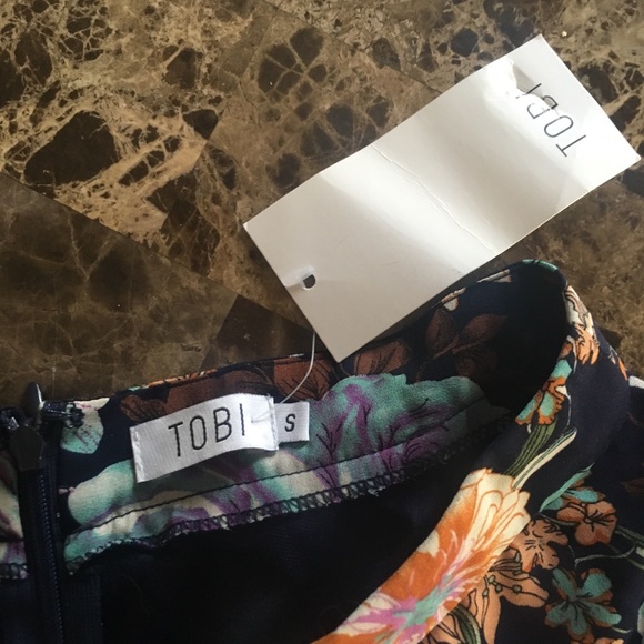 Tobi Floral Dress Flow Wide Leg Pants Size Small S - Picture 7 of 8