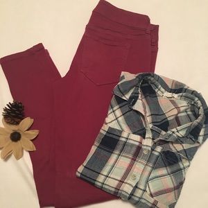 Pants and flannel set