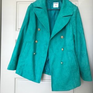 🆙 Old Navy Bright Green Wool Peacoat