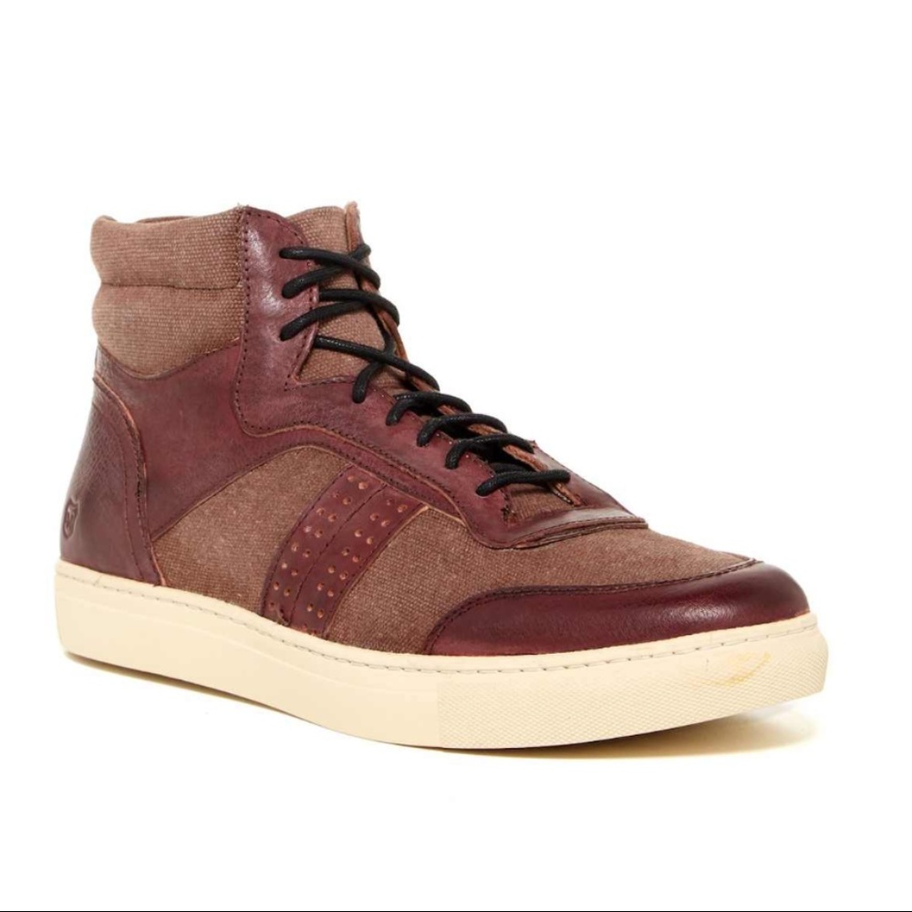 Andrew Marc Men's Concord Hightop Sneakers Oxblood