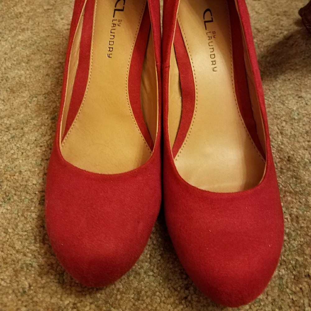 Chinese laundry suede wedge