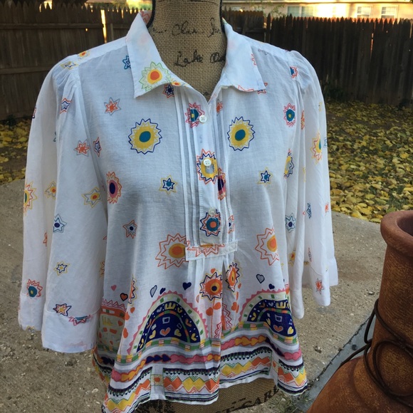 Anthropologie Tops - Anthropologie Maeve Crop Blouse