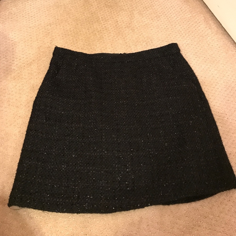 NWOT Black twinkle Tweed Skirt