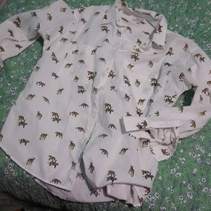 Madewell shrunken trapeze shirt in cat walk