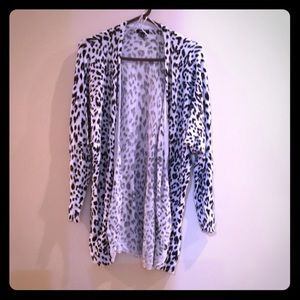 Women's XL Cow Print Cardigan Open front