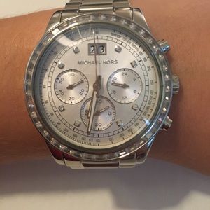 Michael Kors Silver Chronograph Watch