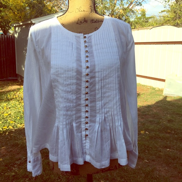 Anthropologie Tops - Anthropologie Mauve Peasant Blouse