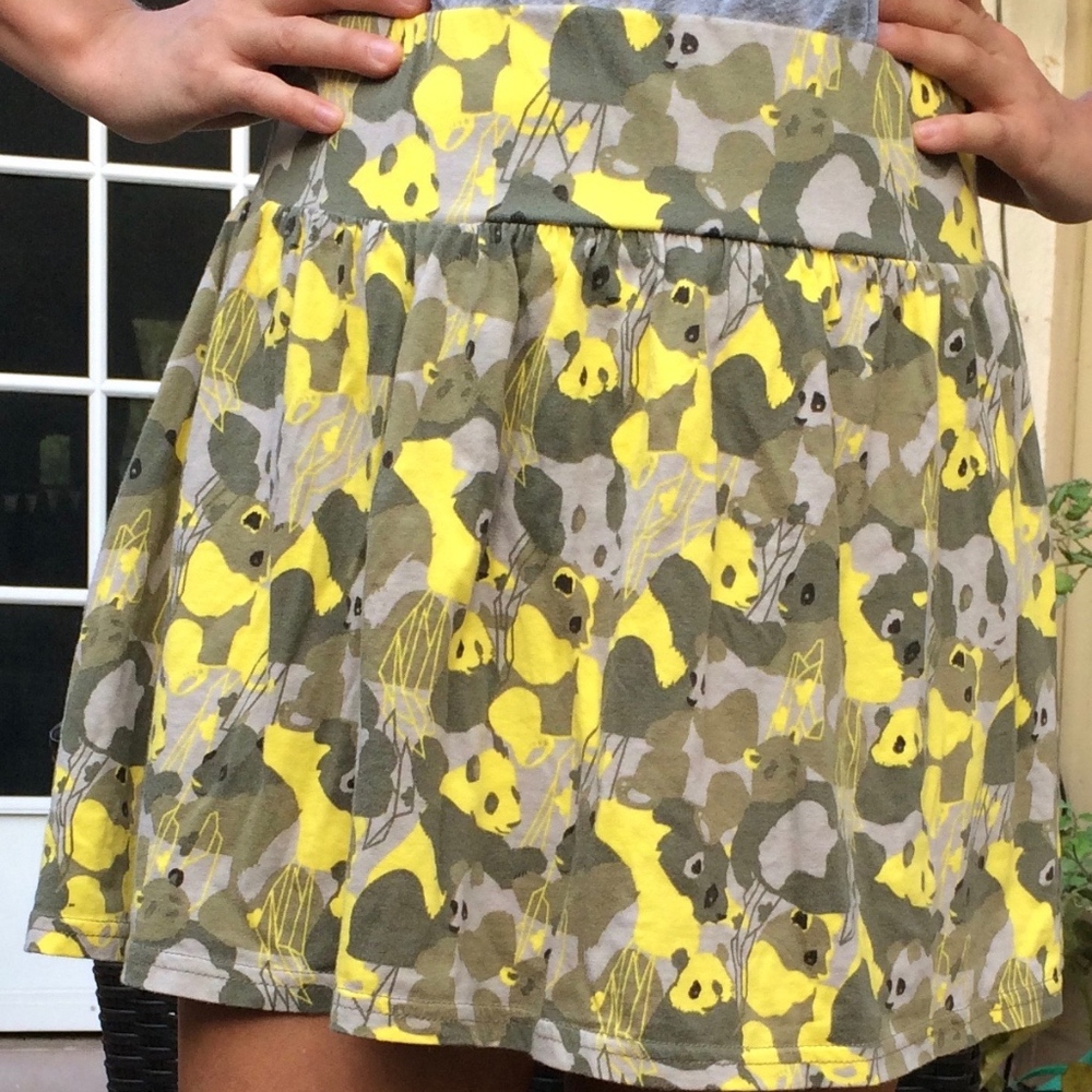 Panda print skirt