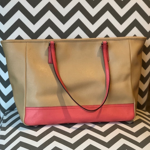 Coach City Tote with colorblock Saffiano Leather - Picture 3 of 8
