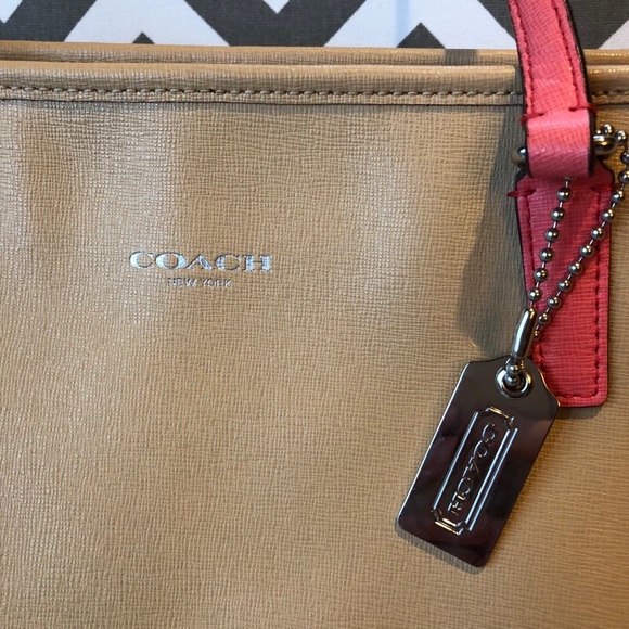 Coach City Tote with colorblock Saffiano Leather - Picture 4 of 8