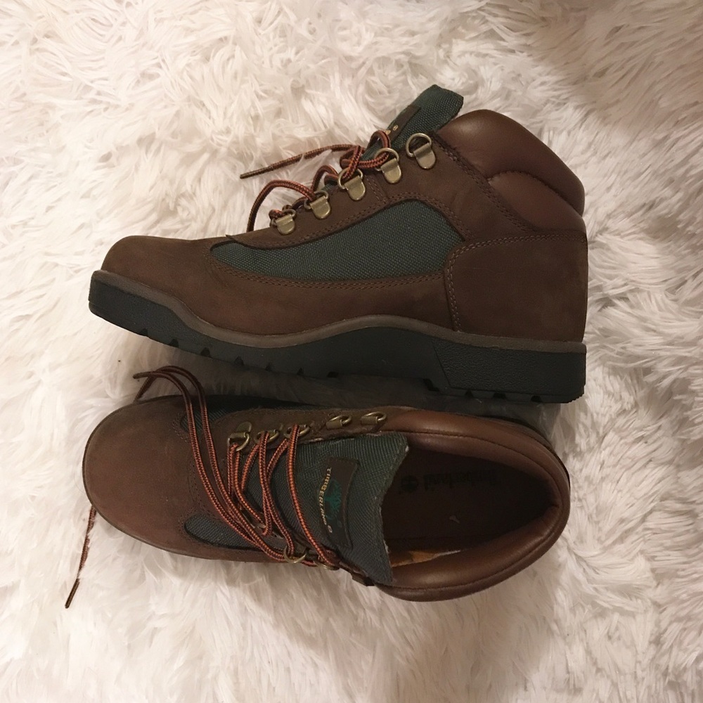 Timberland Brown and Green Field Boots