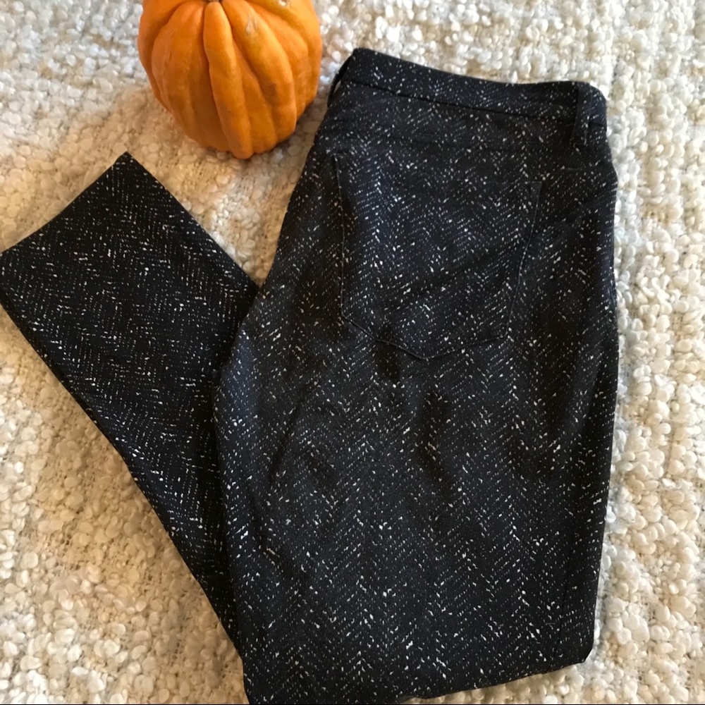 Banana Republic Sloan black pattern pants