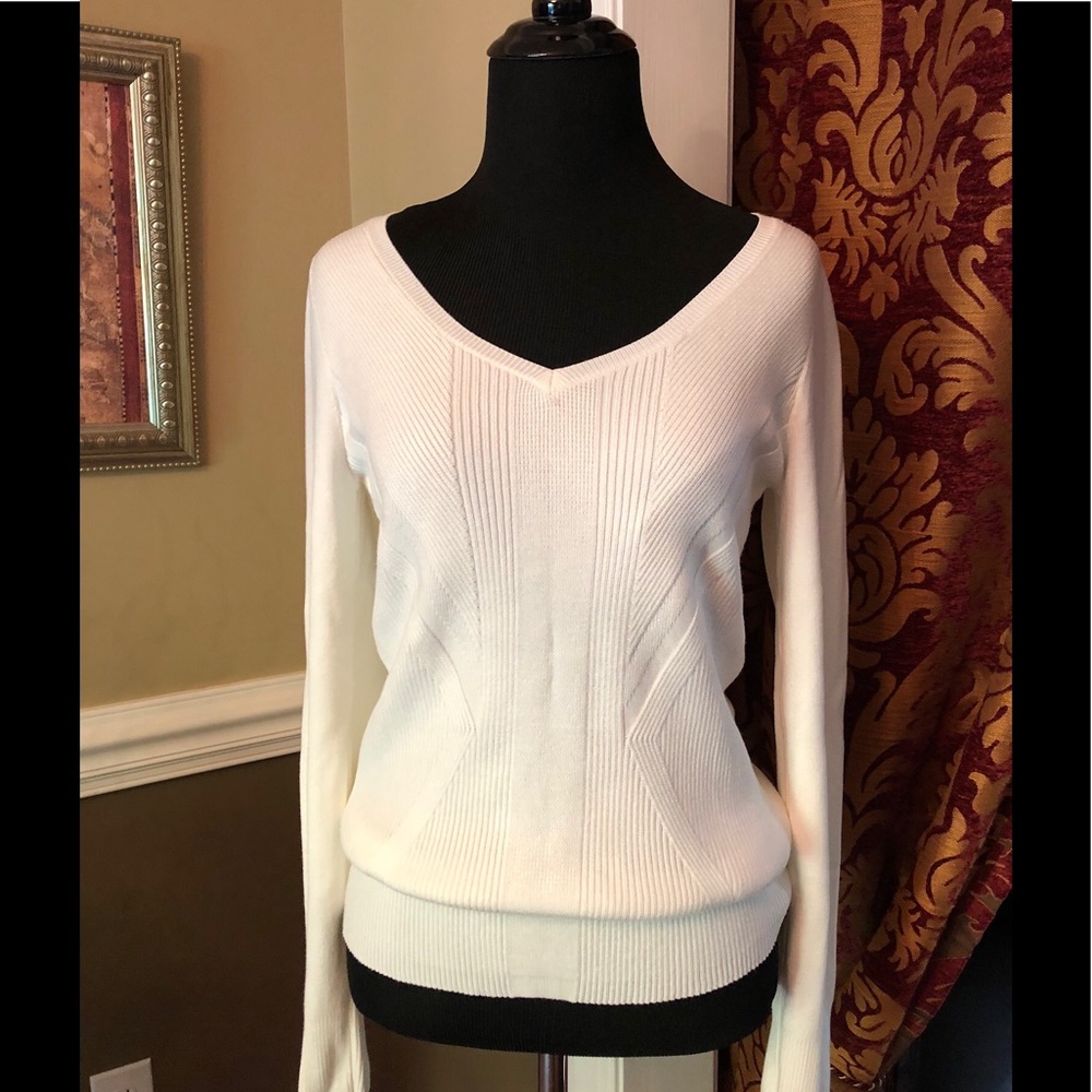 White House black market white sweater