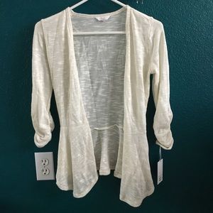 Sparkly peplum cardigan - Kohl's