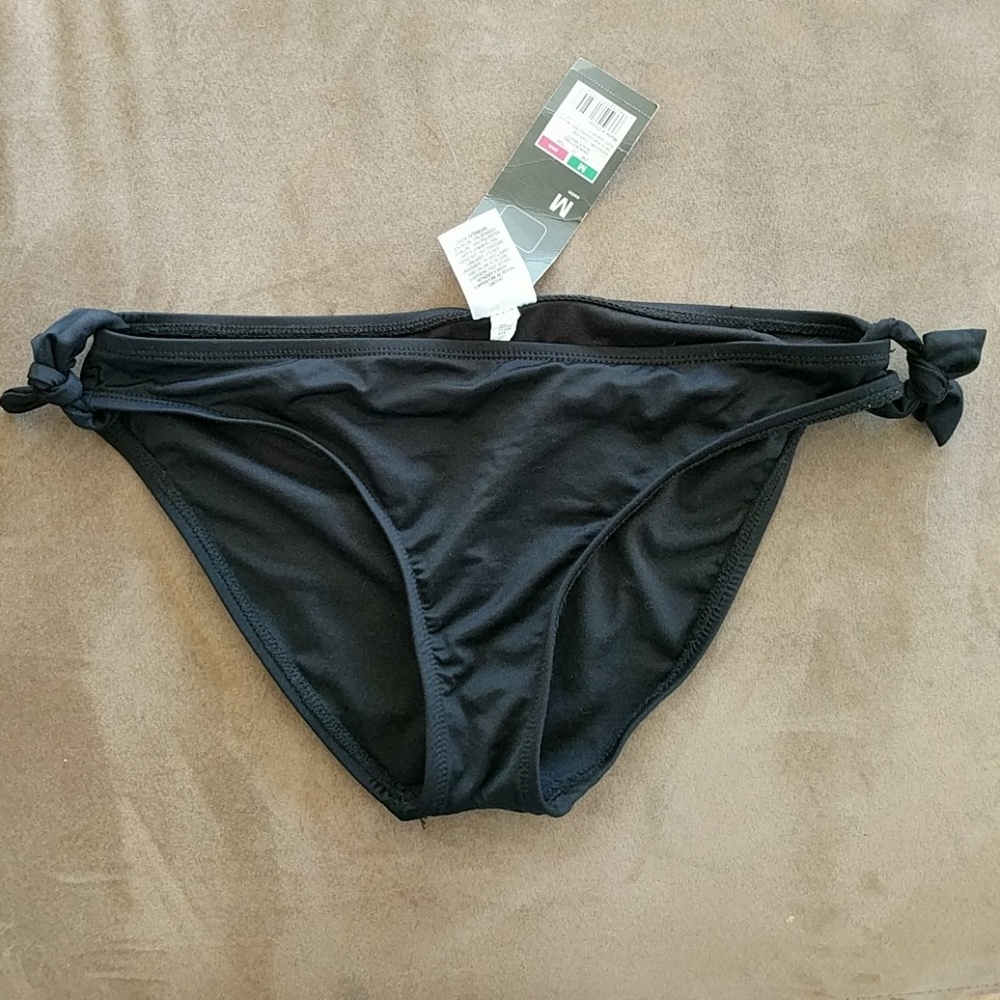 Black bow bathing suit bottom