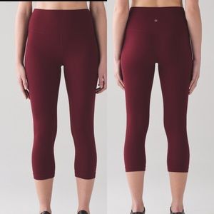 Align Crop Deep Rouge Lululemon 19”