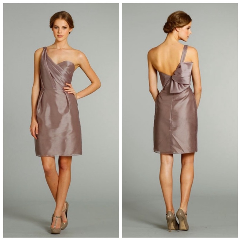 Taffeta One-Shoulder Dress