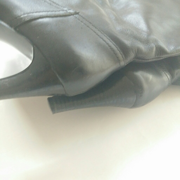 🎌 Ralph Lauren black heeled boots size 8.5 - Picture 3 of 6