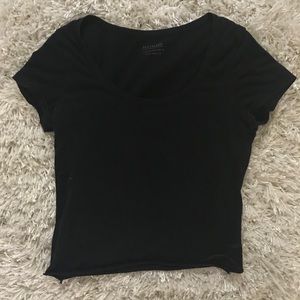 All Saints black crop top